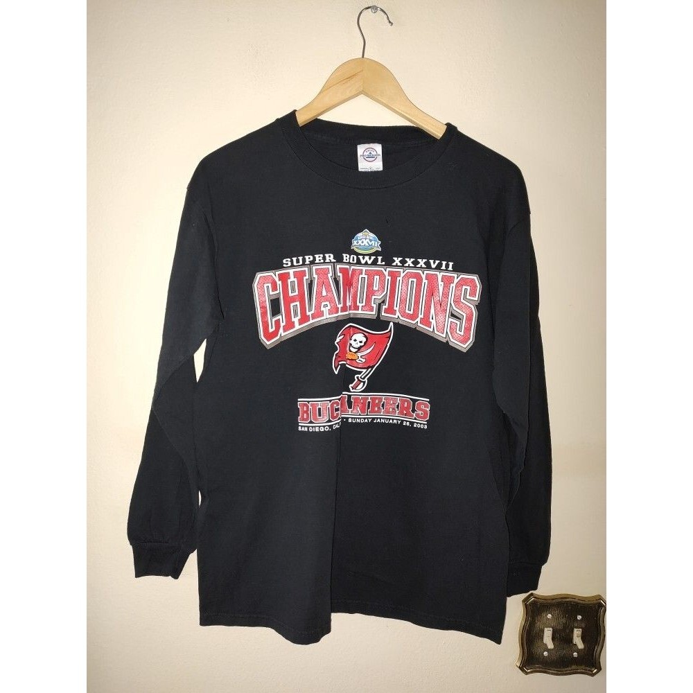 Vintage 2003 Tampa Bay Buccaneers NFL Super Bowl 37 XXXVII Champions T-Shirt M